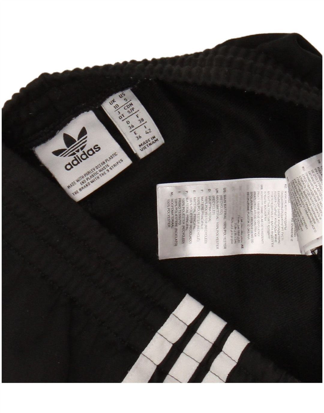 Adidas Pantalones de chándal para mujer UK 10 Small Black Poliéster