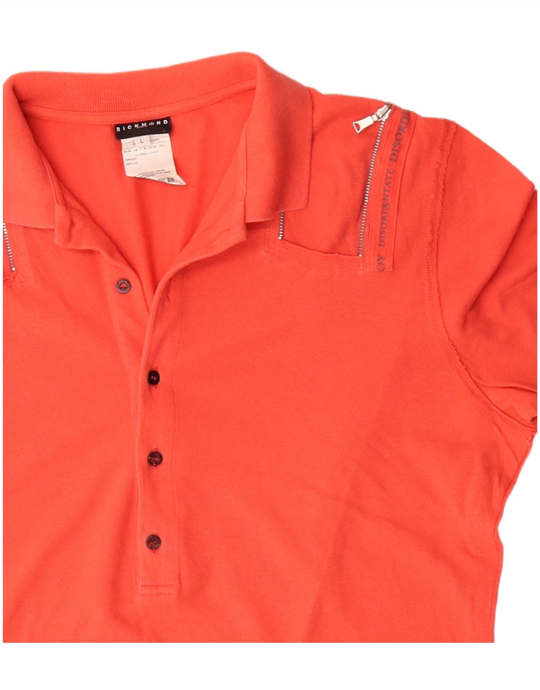 Richmond Polo para mujer UK 46 Grande Naranja Algodón