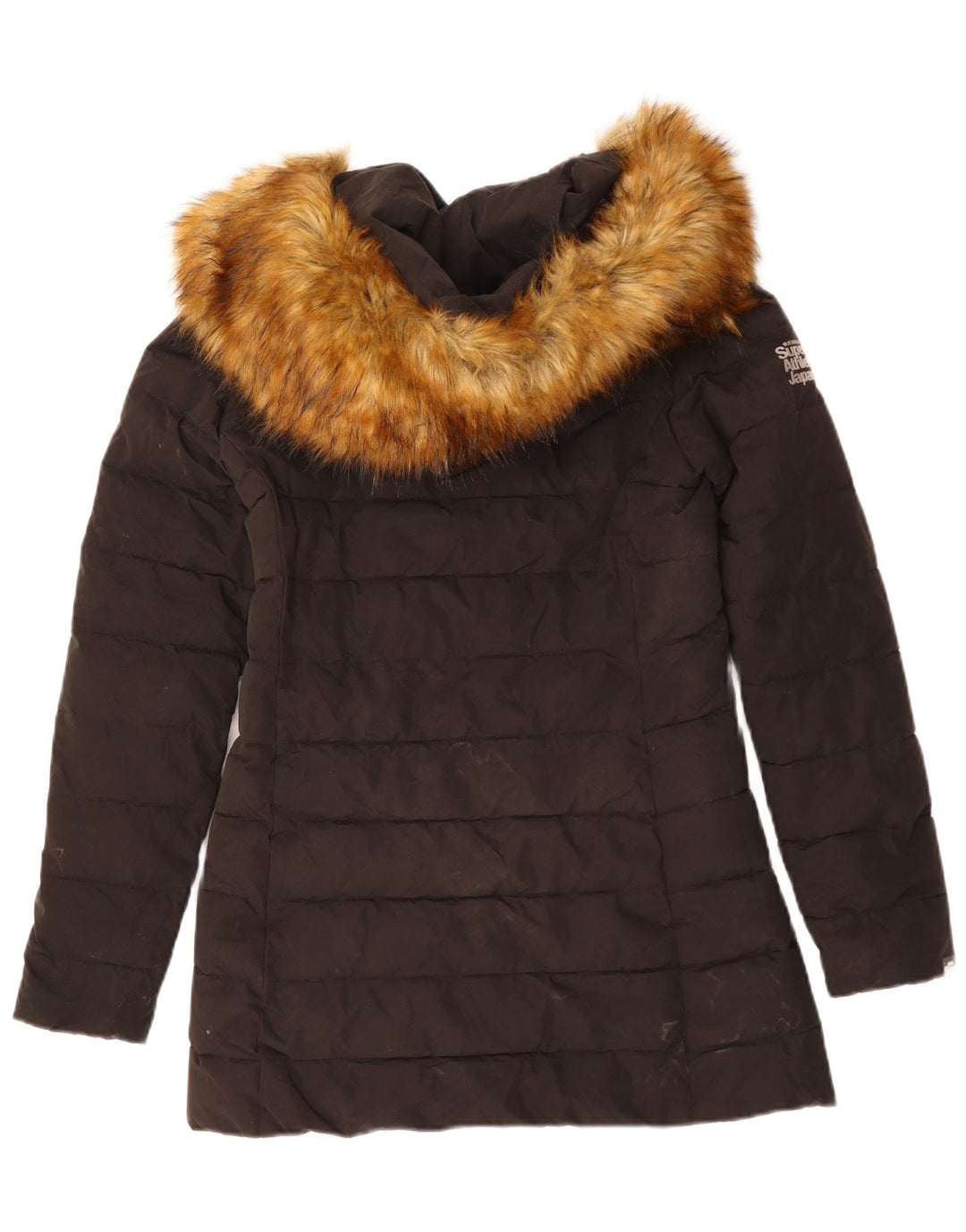Superdry Chaqueta Acolchada Con Capucha Para Mujer UK 8 Small Poliéster Negro