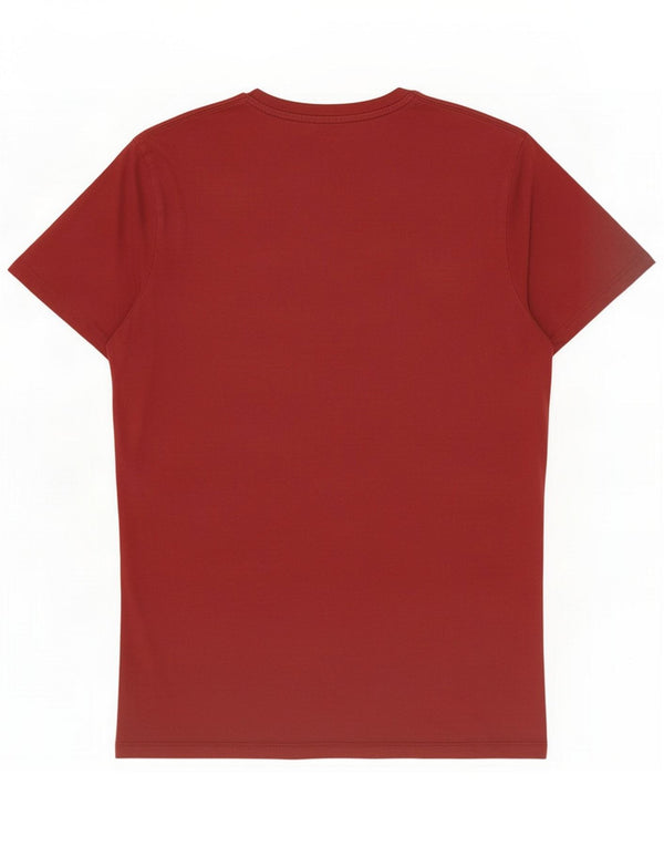 Jack & Jones Mens Graphic T-Shirt Top XL Burgundy Cotton