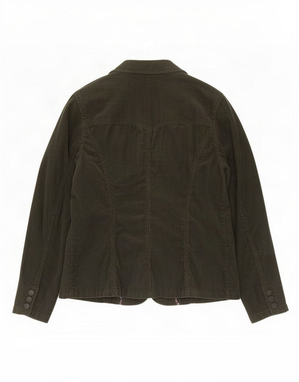 Marks & Spencer Chaqueta Blazer de Pana con 2 Botones para Mujer UK 46 Grande Caqui