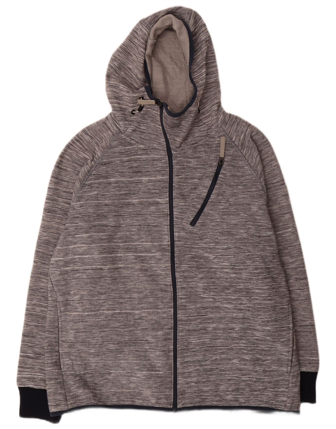 Bench Suéter con capucha y cremallera para hombre 2XL Acrílico moteado gris