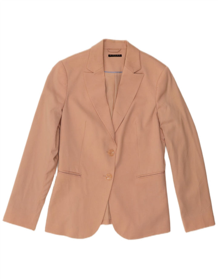 Sisley Chaqueta tipo blazer de 2 botones para mujer UK 10 Small Pink Poliéster