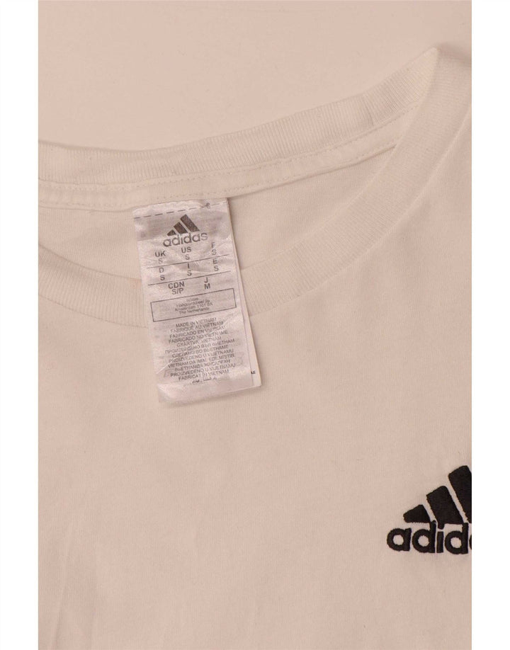 Adidas Hombre Camiseta Top Small Blanco Algodón