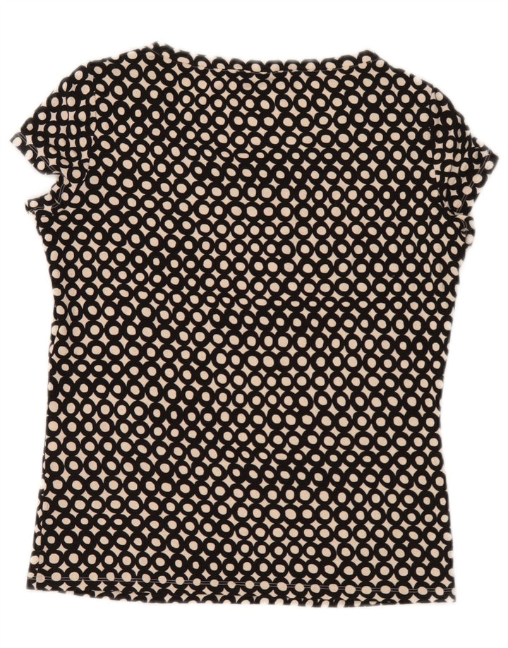 Max Mara Blusa de fin de semana para mujer Top UK 10 Small Viscosa negra manchada
