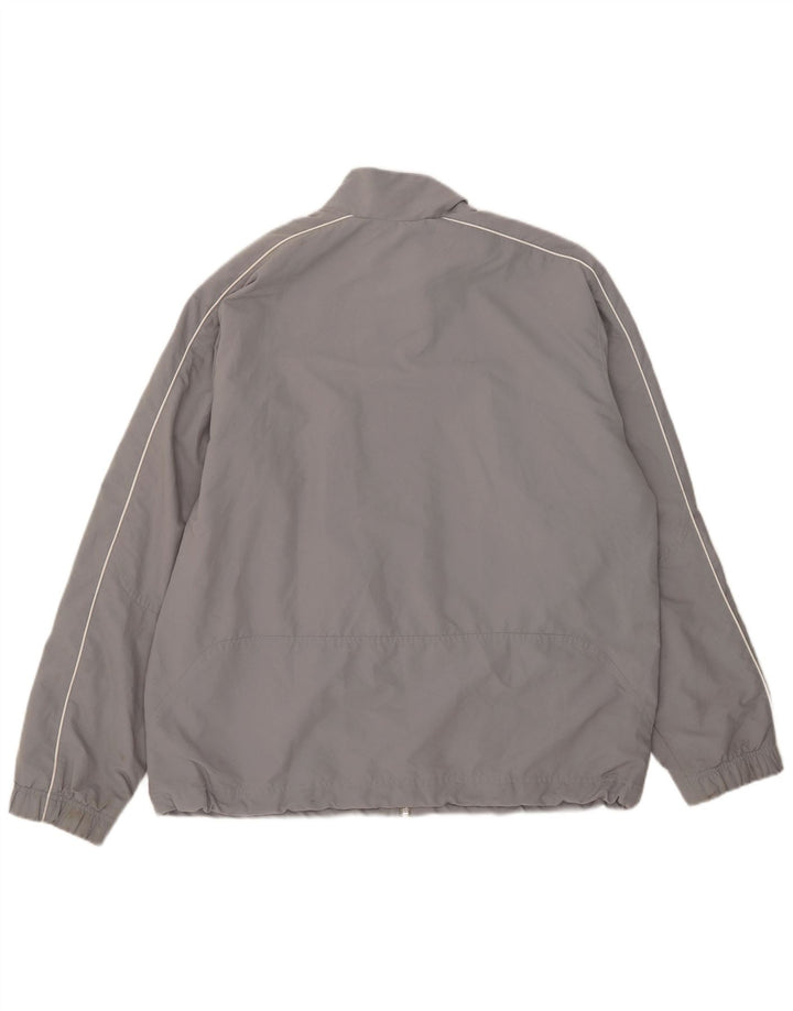Nike Chaqueta de chándal para hombre UK 41/43 Grande Gris Colorblock Poliéster