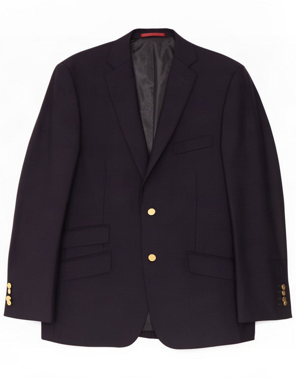 Marks & Spencer Chaqueta tipo blazer de 2 botones para hombre UK 42 Grande Lana azul marino