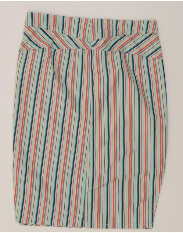 Diesel Falda Lápiz Midi Mujer W28 L24 Algodón A Rayas Multicolor