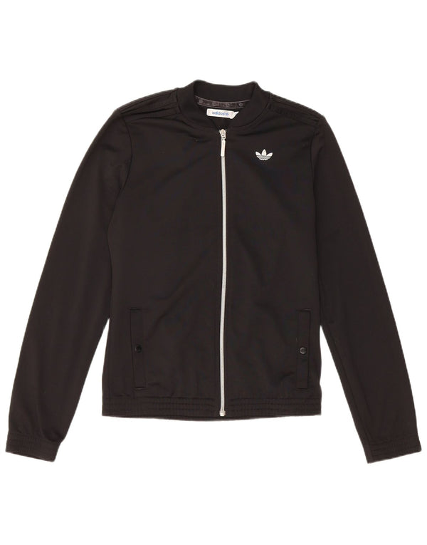 Adidas Chaqueta superior de chándal de ajuste regular para mujer EU 36 Pequeño Poliéster negro