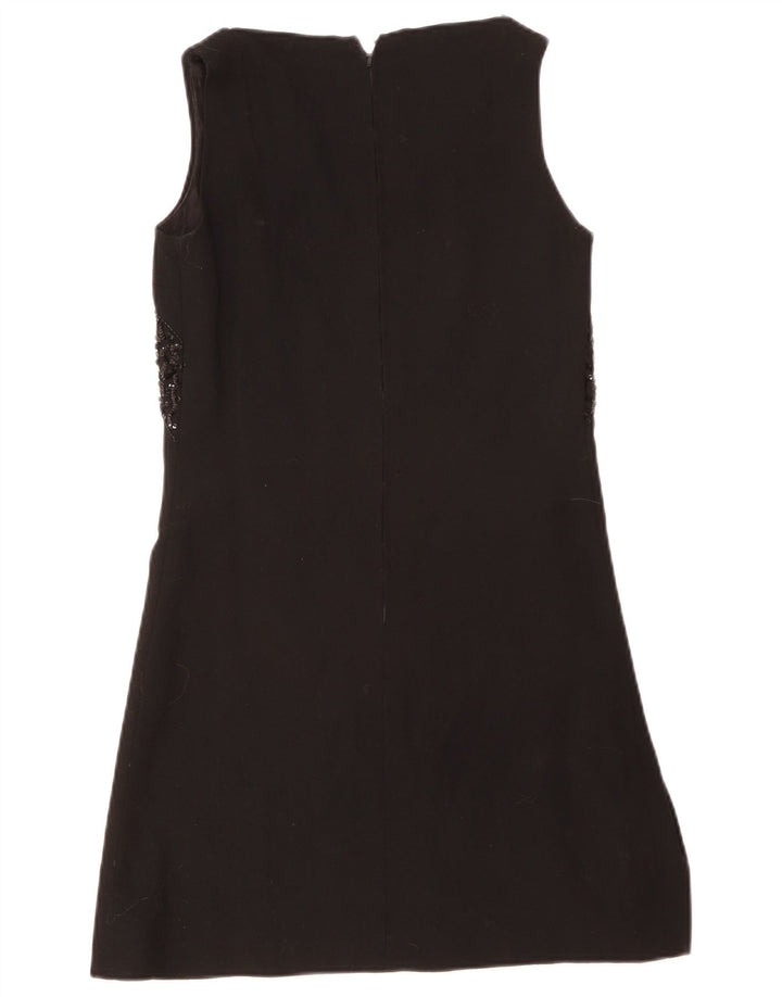 Vestido vintage sin mangas para mujer IT 44 Medio Negro