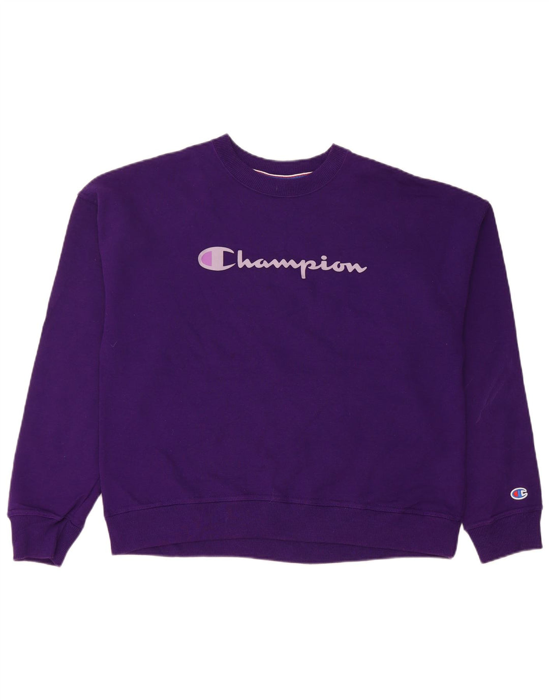 Champion Sudadera para mujer Jumper UK 14 Mediano Púrpura Algodón