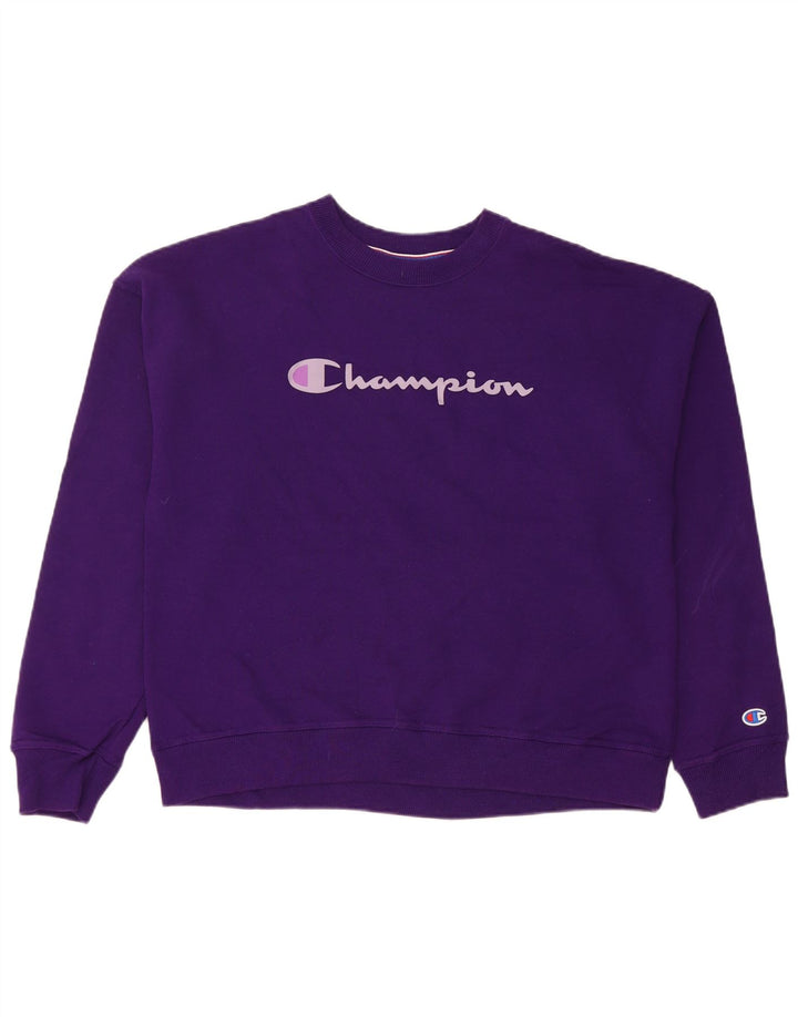 Champion Sudadera para mujer Jumper UK 14 Mediano Púrpura Algodón