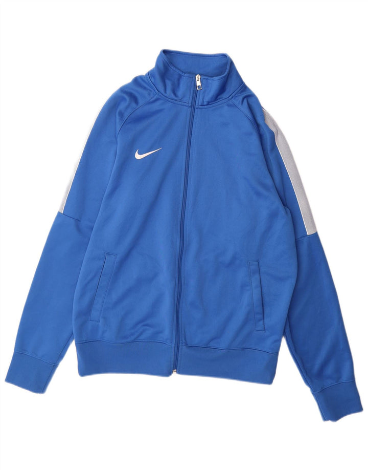 Nike - Chaqueta de chándal para hombre, color azul medio, poliéster con bloques de color