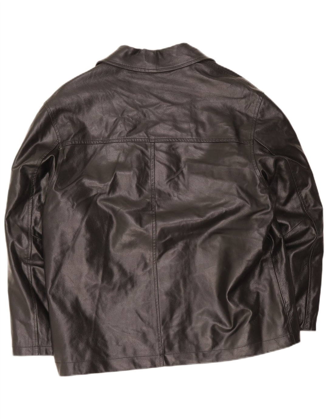 Metropolitan Chaqueta de cuero para hombre IT 50 Grande Negro