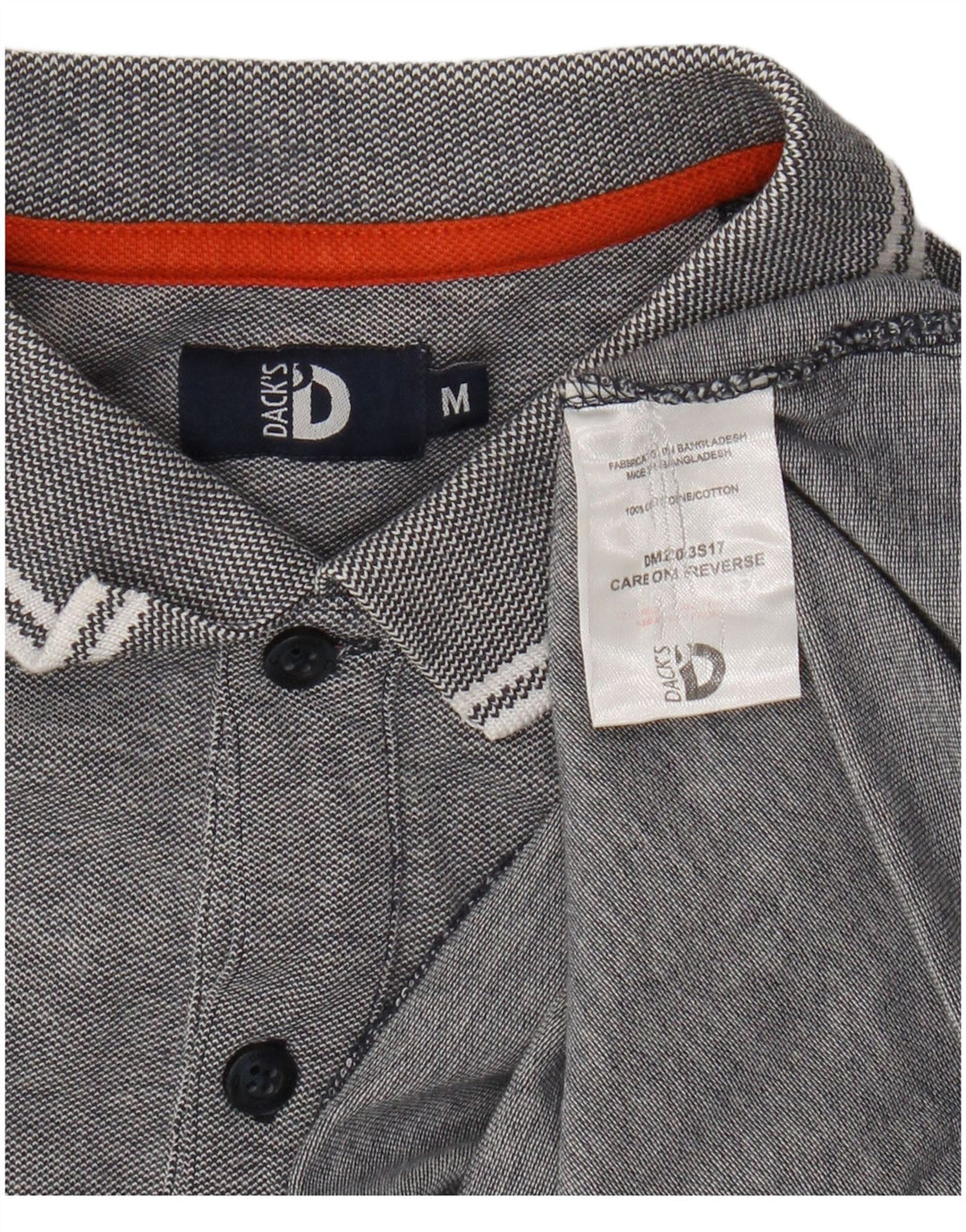 Dack's Polo para hombre de algodón gris medio