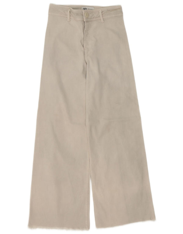 Zara Vaqueros Rectos The Marine De Tiro Alto EU 36 XS W26 L28 Beige
