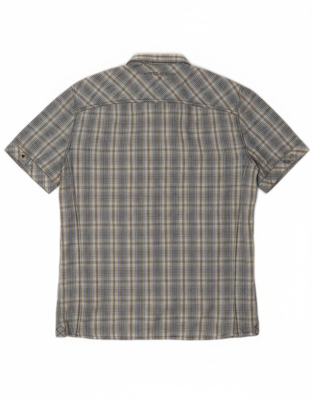 PEPE Jeans Camisa Slim Fit De Manga Corta Para Hombre De Algodón A Cuadros Azul Medio
