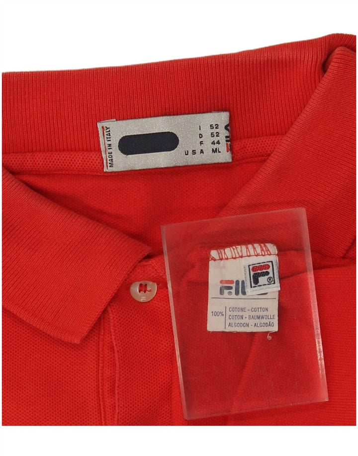 Polo Fila Hombre Algodón Rojo Medio
