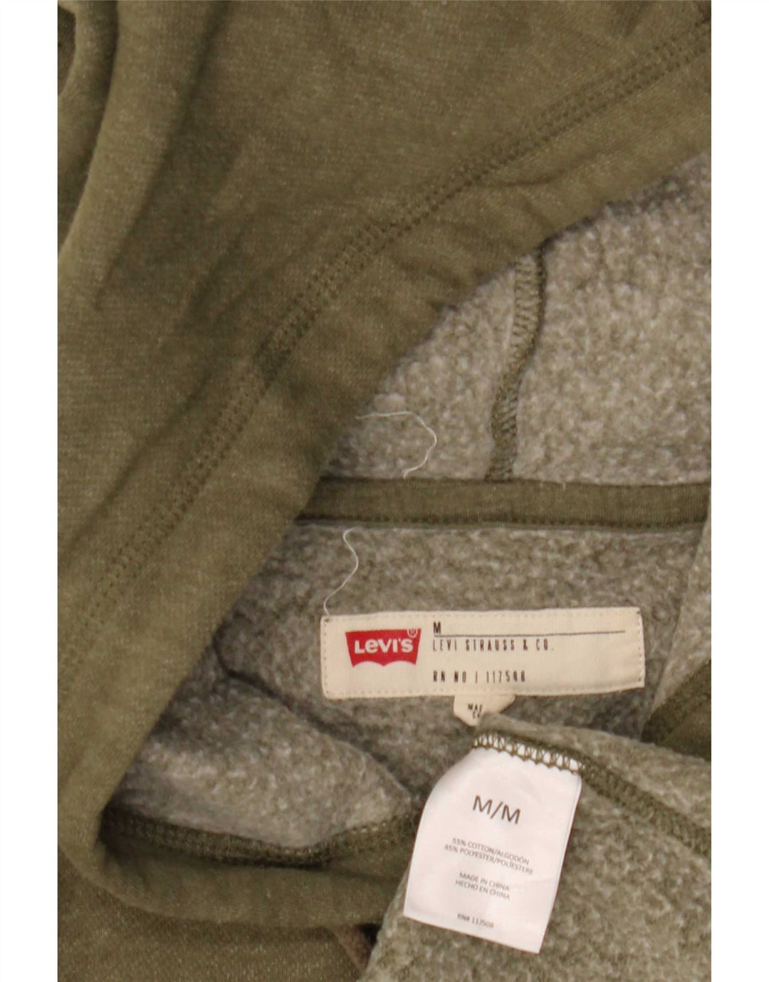 Levi's Hombre Sudadera Con Capucha Gráfica De Algodón Caqui Medio
