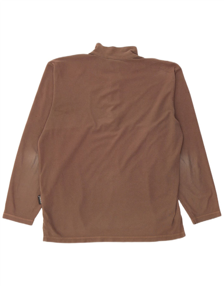Jack Wolfskin Jersey de forro polar con cremallera completa para hombre, talla grande, marrón