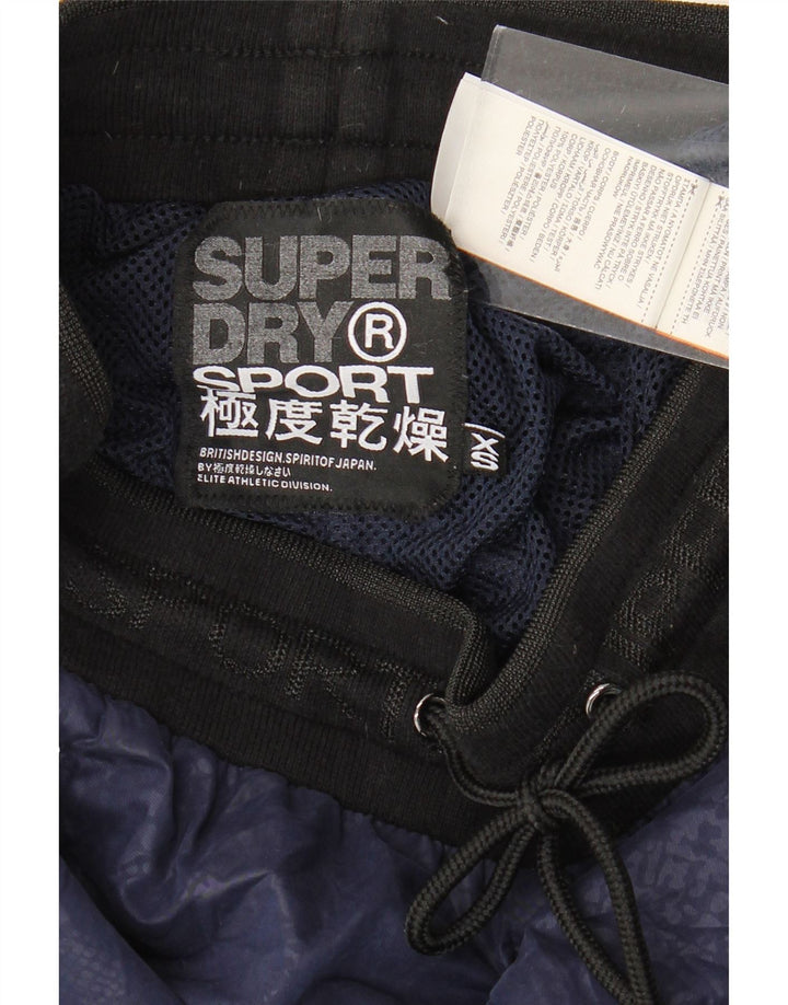 SUPERDRY Pantalones de chándal para mujer Joggers UK 6 XS Azul marino Estampado animal