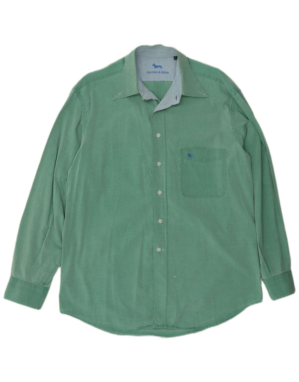 Camisa Harmont & Blaine Hombre Grande Algodón Verde