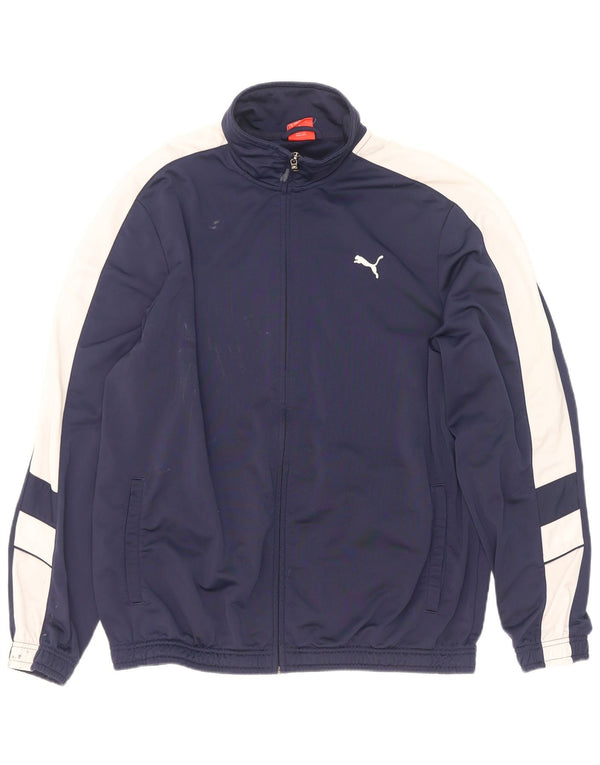 Puma Hombre Chándal Top Jacket XL Azul Marino Colorblock Poliéster