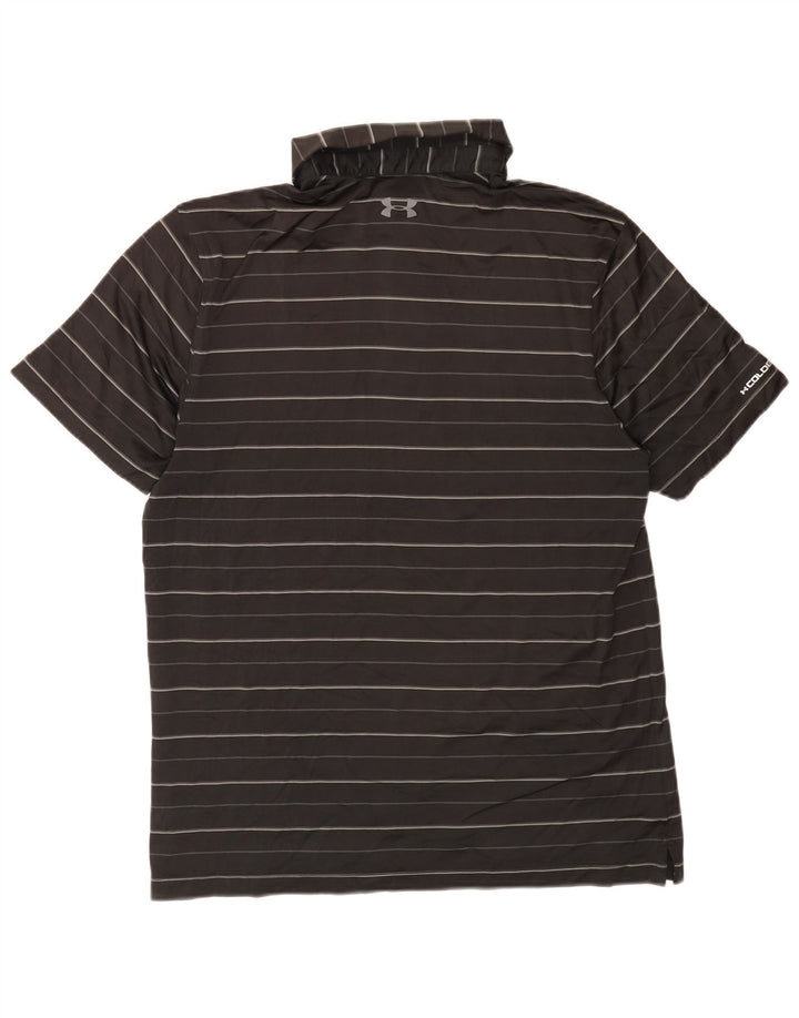 Under Armour Polo Heat Gear para Hombre, Mediano, Rayas Negras