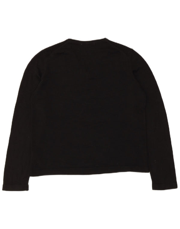 Marks & Spencer Top corto para mujer de manga larga UK 44 Acrílico negro mediano