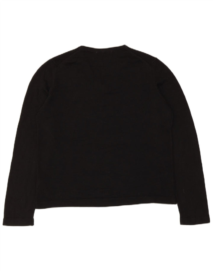 Marks & Spencer Top corto para mujer de manga larga UK 44 Acrílico negro mediano