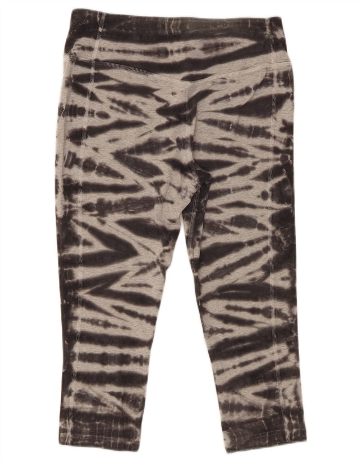 Nike - Leggings capri para mujer (talla 40), color gris medio, algodón teñido anudado