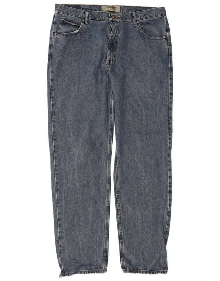 Vaqueros Wrangler Hombre Rectos W38 L34 Algodón Azul