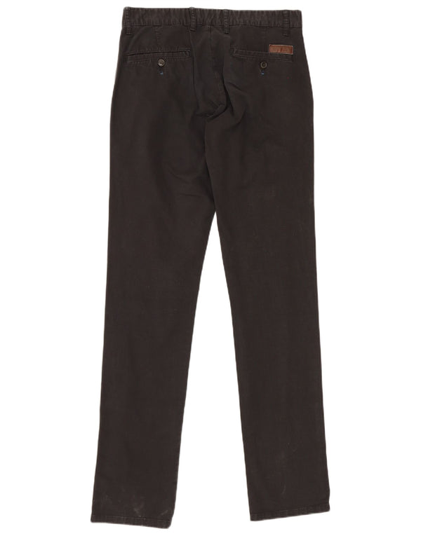 Zara Mens Slim Chino Pantalones EU 38 Small W30 L35 Algodón Negro