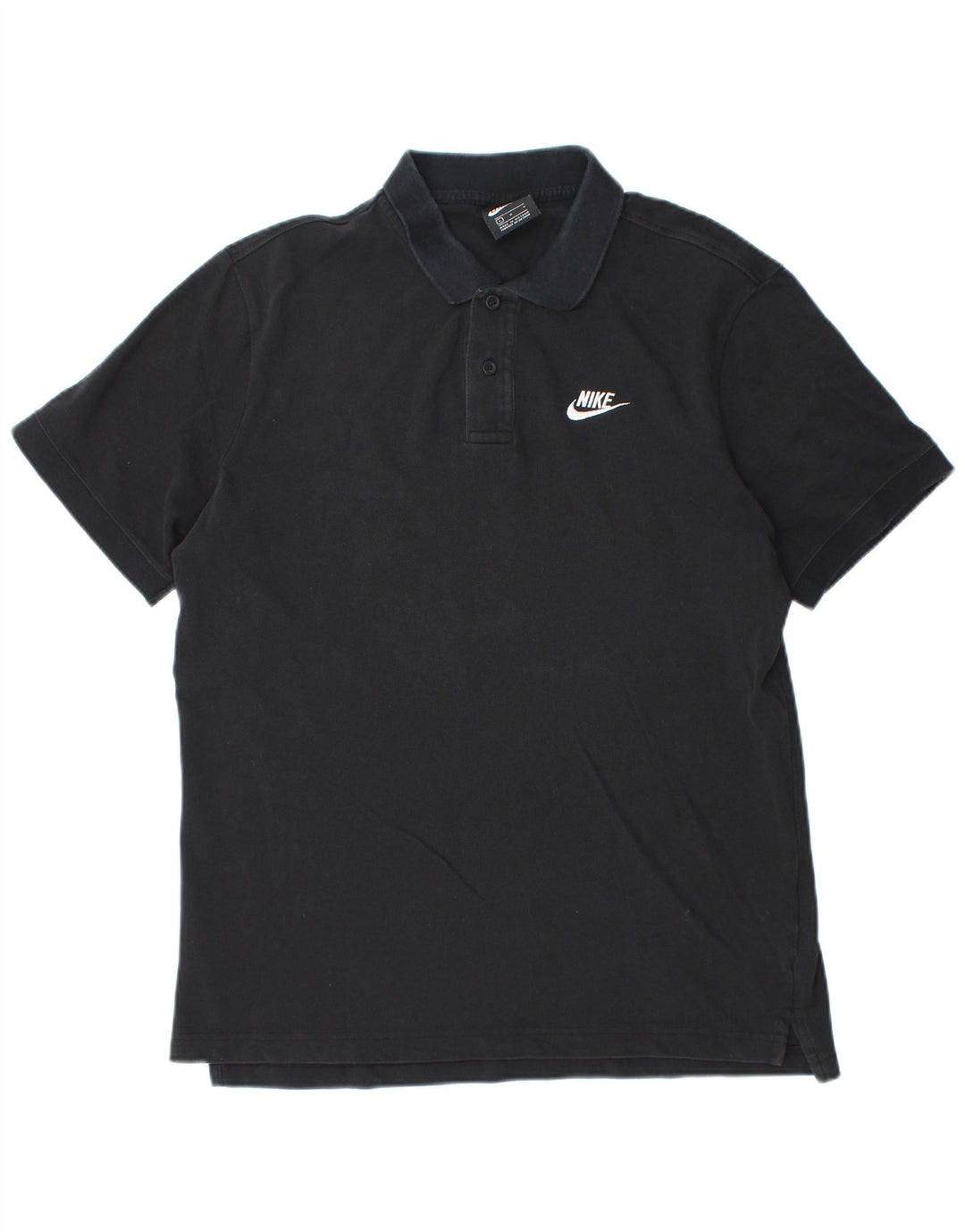 Polo Nike Hombre Grande Negro Algodón