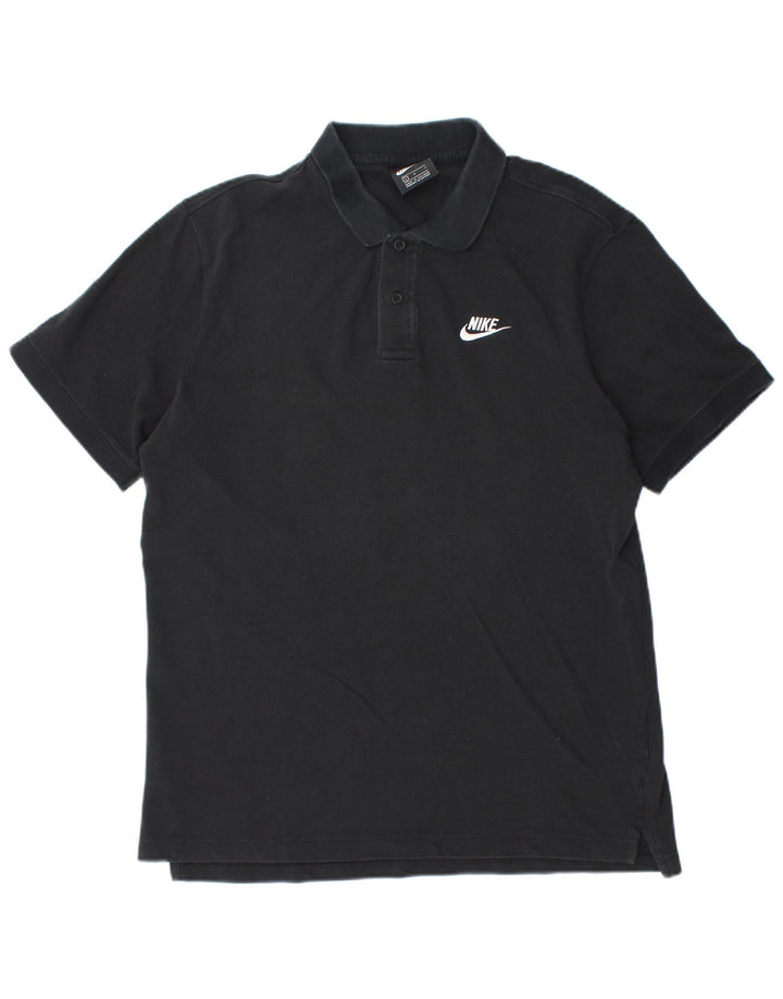Polo Nike Hombre Grande Negro Algodón