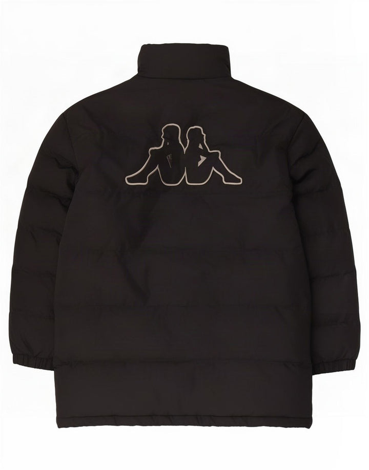 Kappa Chaqueta acolchada con gráfico para niños 13-14 años 2XL Negro Poliéster