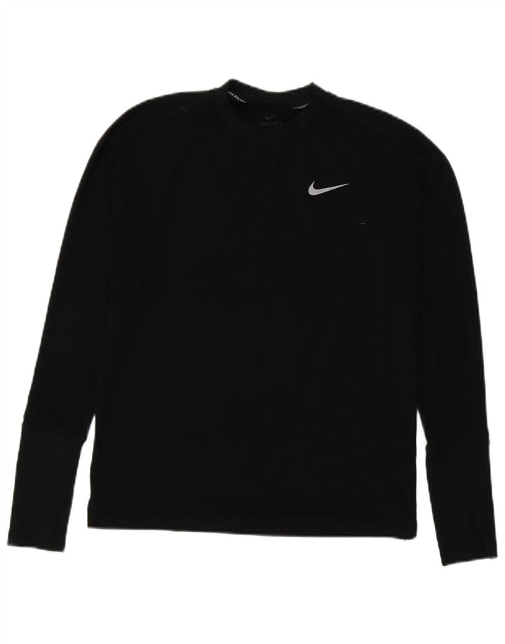 Nike Camiseta Dri Fit para hombre de manga larga XS Poliéster negro
