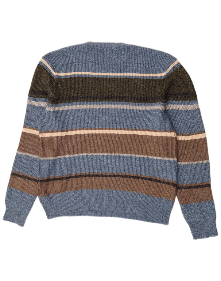 Marks & Spencer Jersey De Cuello Redondo Para Hombre Poliamida A Rayas Azul Medio