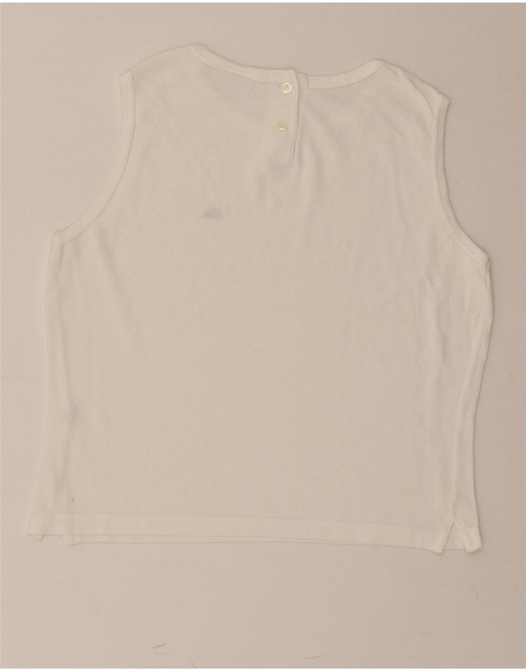 LACOSTE Chaleco De Mujer Talla Superior 44 Algodón Blanco Grande