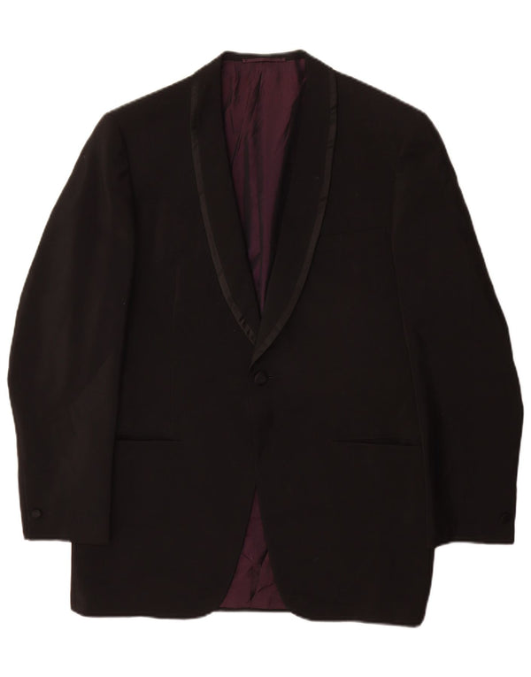 San Babila Chaqueta tipo blazer Milano de 1 botón para hombre UK 40 Large Black