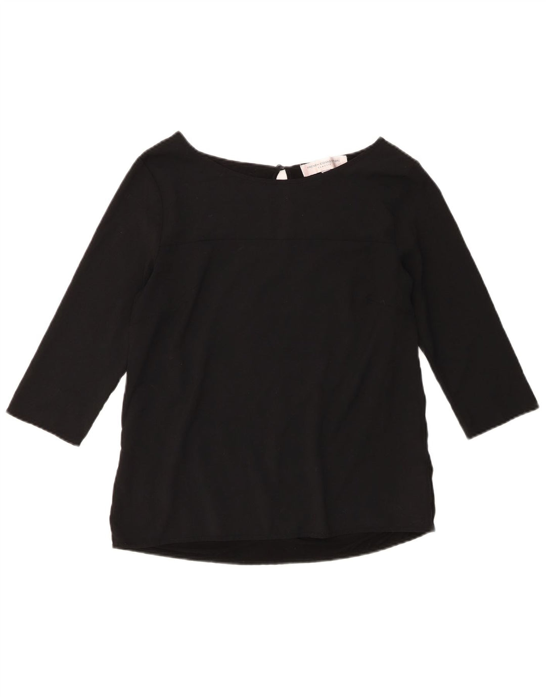 French Connection Blusa de manga 3/4 para mujer UK 40 Mediano Poliéster negro