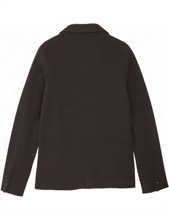 Cerruti 1881 Chaqueta tipo blazer de punto con 3 botones para hombre, talla pequeña, lana gris