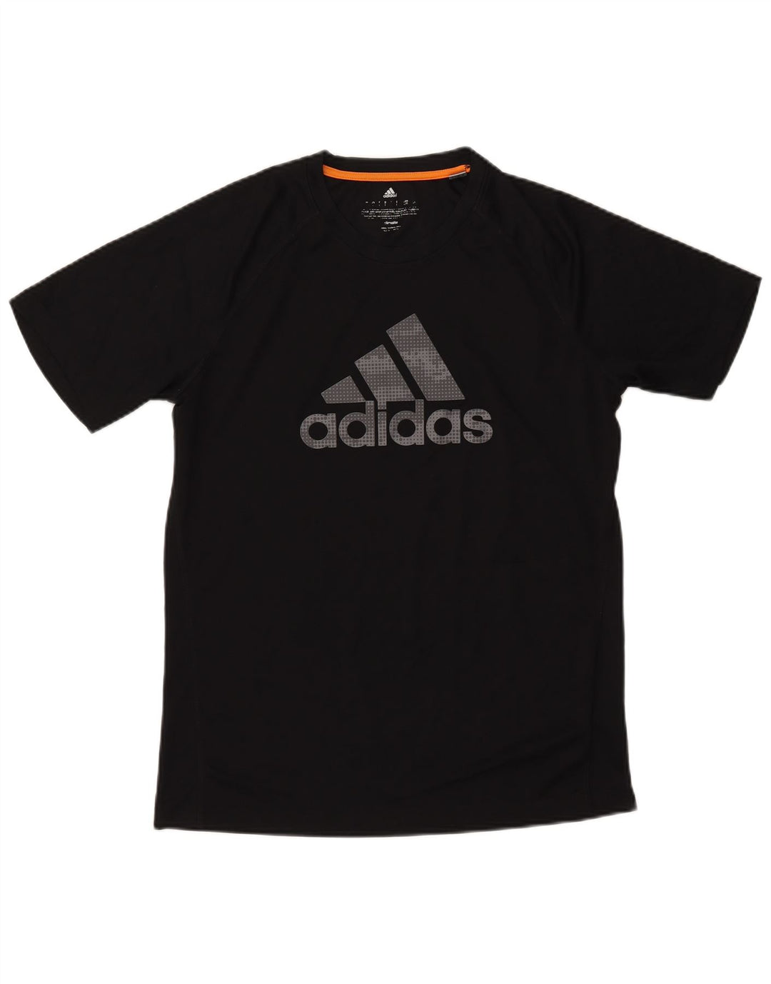 Adidas Mens Climalite Graphic Camiseta Top Grande Negro Poliéster