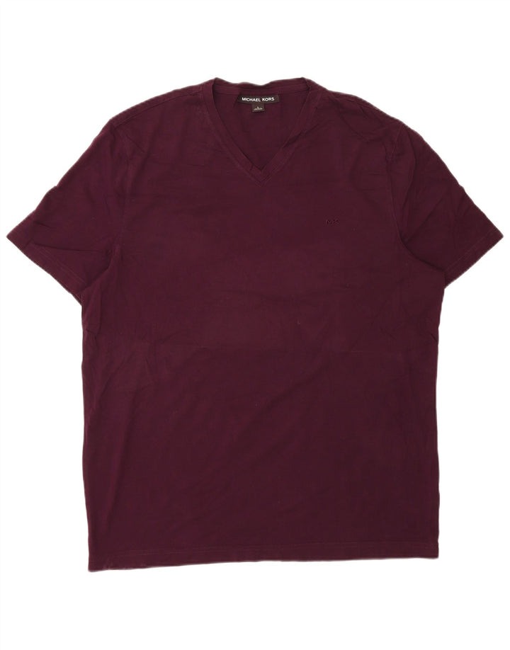 MICHAEL KORS Camiseta para hombre Top Grande Borgoña