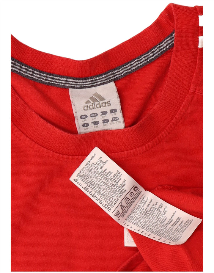 Adidas Camiseta Hombre Top 2XL Algodón Rojo