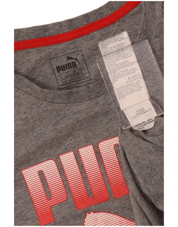 PUMA Camiseta gráfica para hombre Top Small Grey Cotton