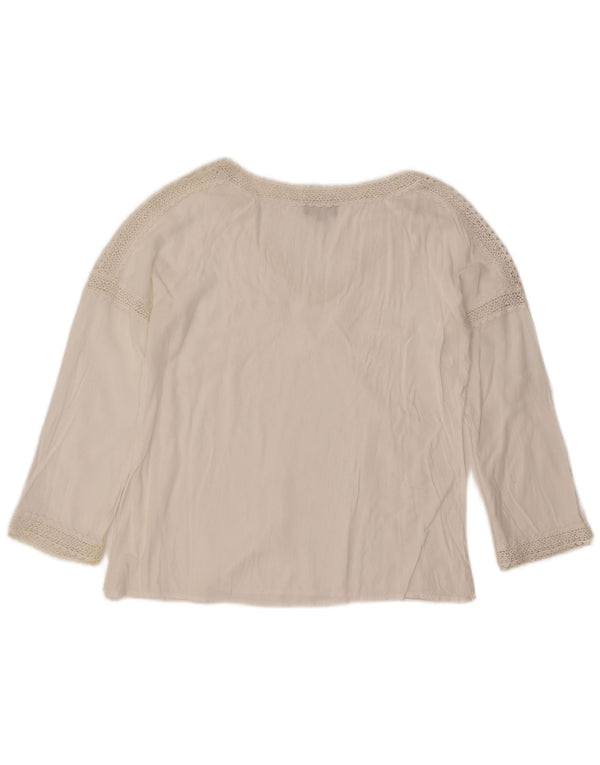 Broadway Blusa de manga larga para mujer UK 46 Large White Floral
