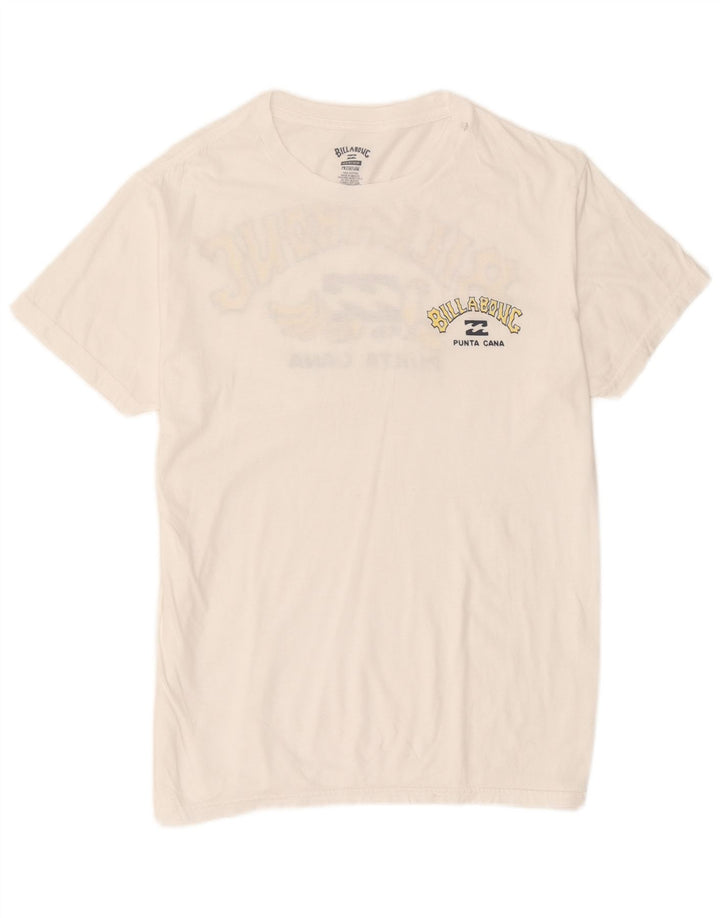 Billabong Hombre Camiseta Gráfica Top Medium Blanco Algodón