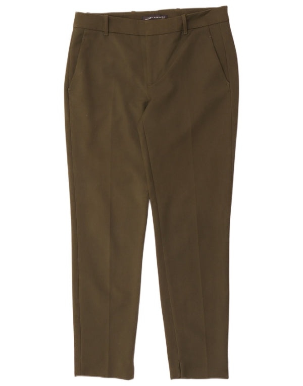 Zara Mujer Pantalón Chino Tapered Mediano W28 L28 Caqui