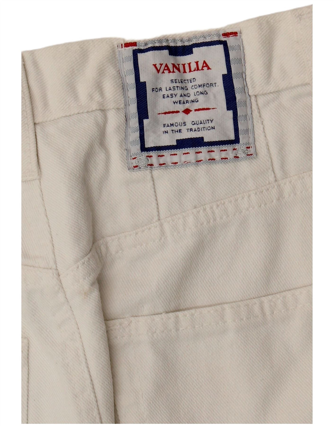 VANILIA Falda vaquera para mujer W26 Small White